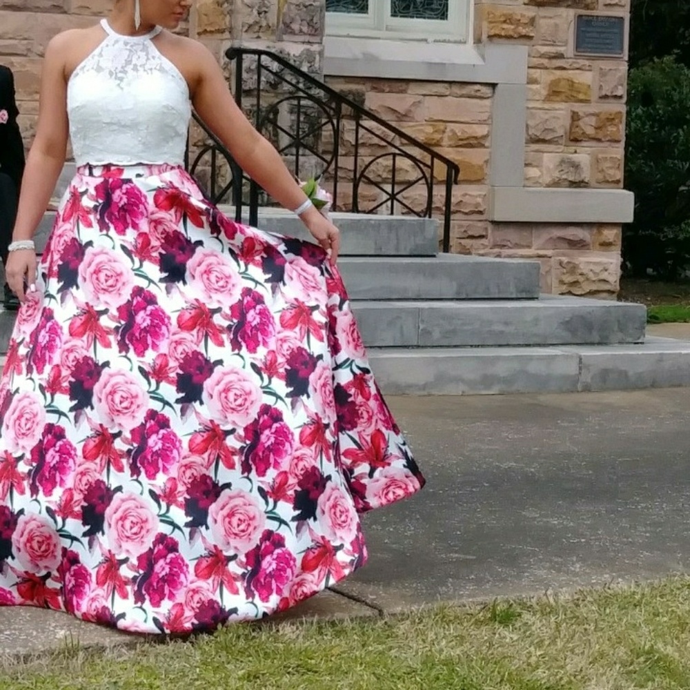 2018 Rachel Allen two piece prom dress. Wore once